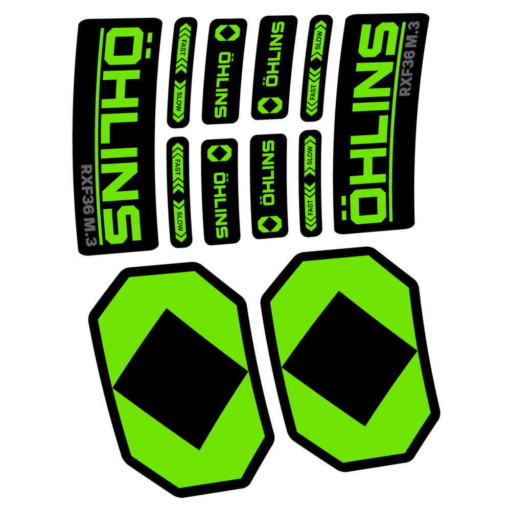 Decal Öhlins RXF 36 M.3 2027, Fork 29" 36mm, bike sticker vinyl