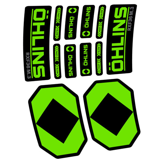 Decal Öhlins RXF 36 M.3 2027, Fork 29" 36mm, bike sticker vinyl