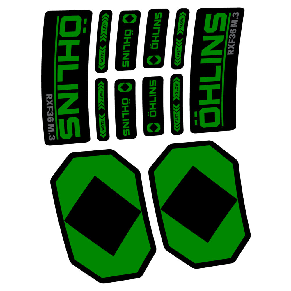 Decal Öhlins RXF 36 M.3 2027, Fork 29" 36mm, bike sticker vinyl