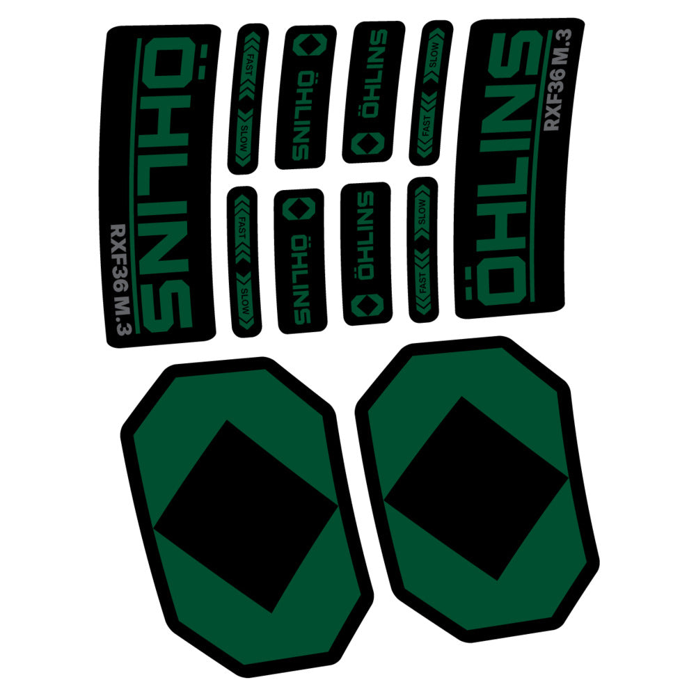 Decal Öhlins RXF 36 M.3 2027, Fork 29" 36mm, bike sticker vinyl