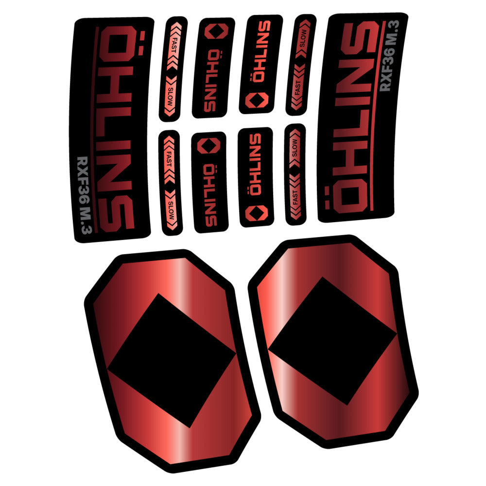 Decal Öhlins RXF 36 M.3 2027, Fork 29" 36mm, bike sticker vinyl