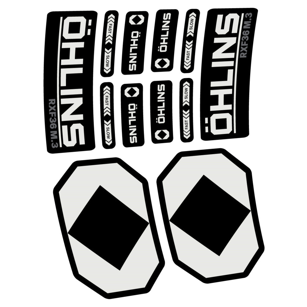 Decal Öhlins RXF 36 M.3 2027, Fork 29" 36mm, bike sticker vinyl