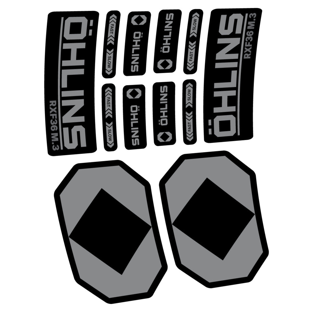 Decal Öhlins RXF 36 M.3 2027, Fork 29" 36mm, bike sticker vinyl