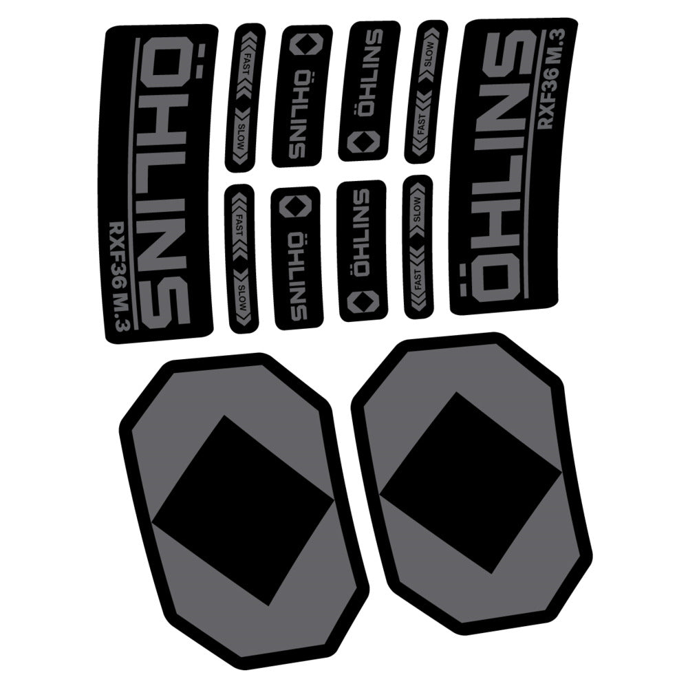 Decal Öhlins RXF 36 M.3 2027, Fork 29" 36mm, bike sticker vinyl