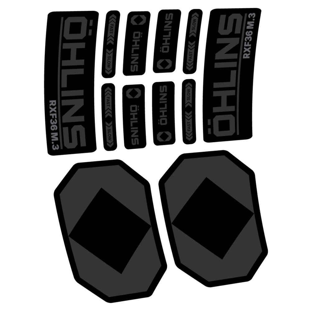 Decal Öhlins RXF 36 M.3 2027, Fork 29" 36mm, bike sticker vinyl