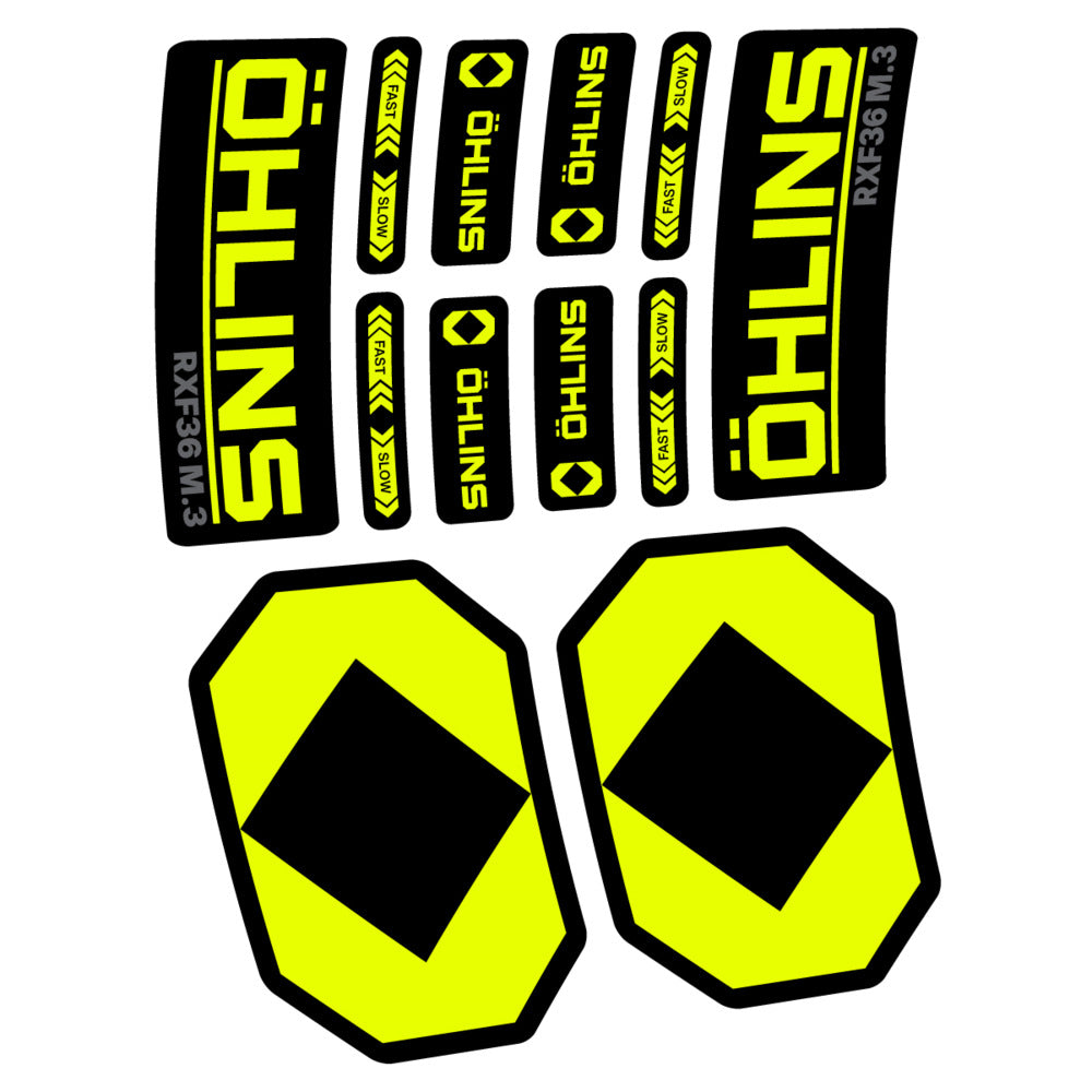 Decal Öhlins RXF 36 M.3 2027, Fork 29" 36mm, bike sticker vinyl