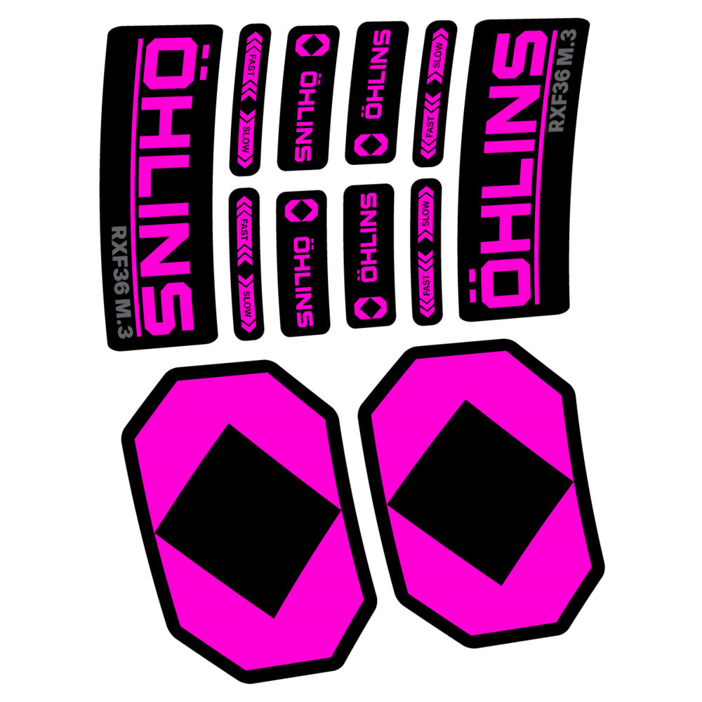 Decal Öhlins RXF 36 M.3 2027, Fork 29" 36mm, bike sticker vinyl