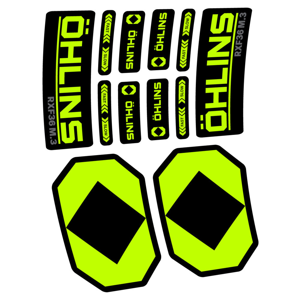 Decal Öhlins RXF 36 M.3 2027, Fork 29" 36mm, bike sticker vinyl