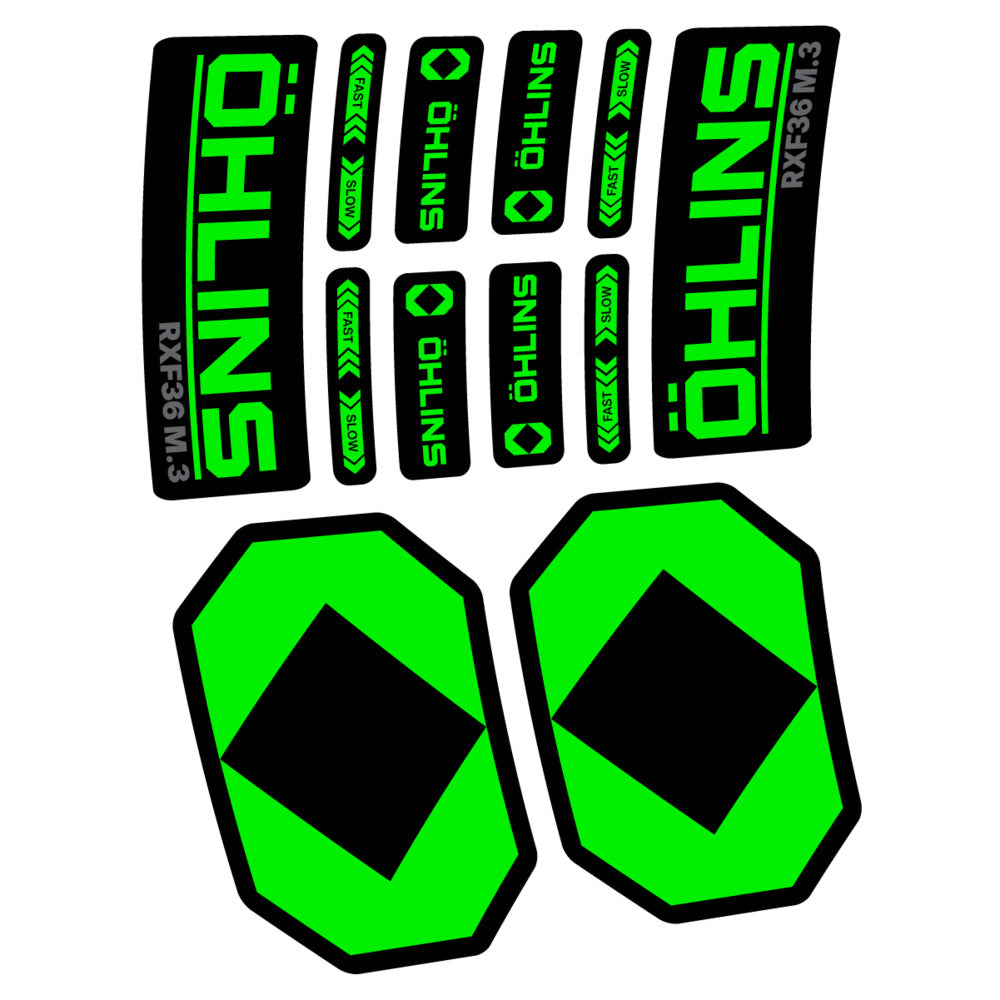 Decal Öhlins RXF 36 M.3 2027, Fork 29" 36mm, bike sticker vinyl