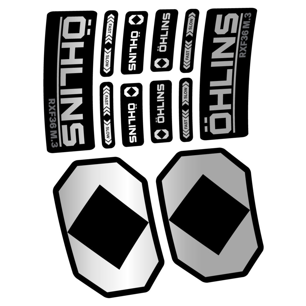 Decal Öhlins RXF 36 M.3 2027, Fork 29" 36mm, bike sticker vinyl