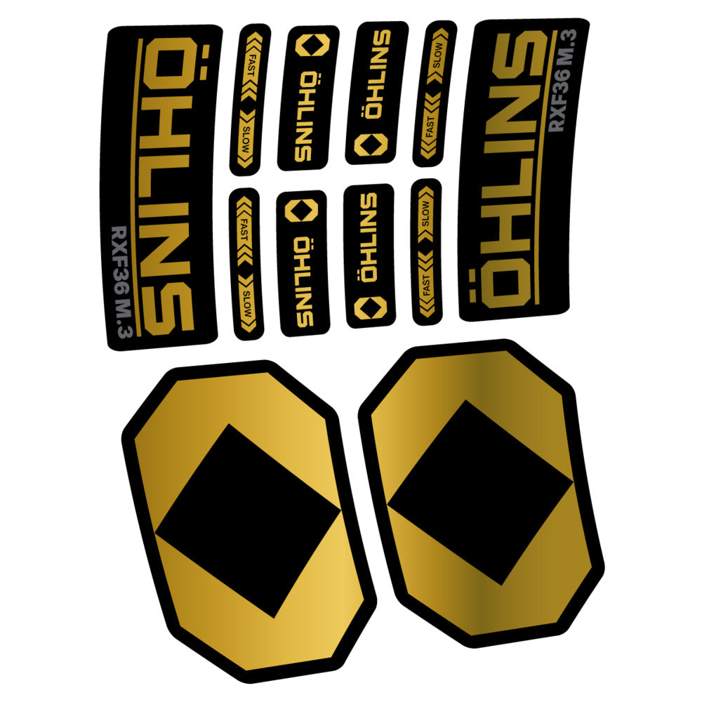 Decal Öhlins RXF 36 M.3 2027, Fork 29" 36mm, bike sticker vinyl