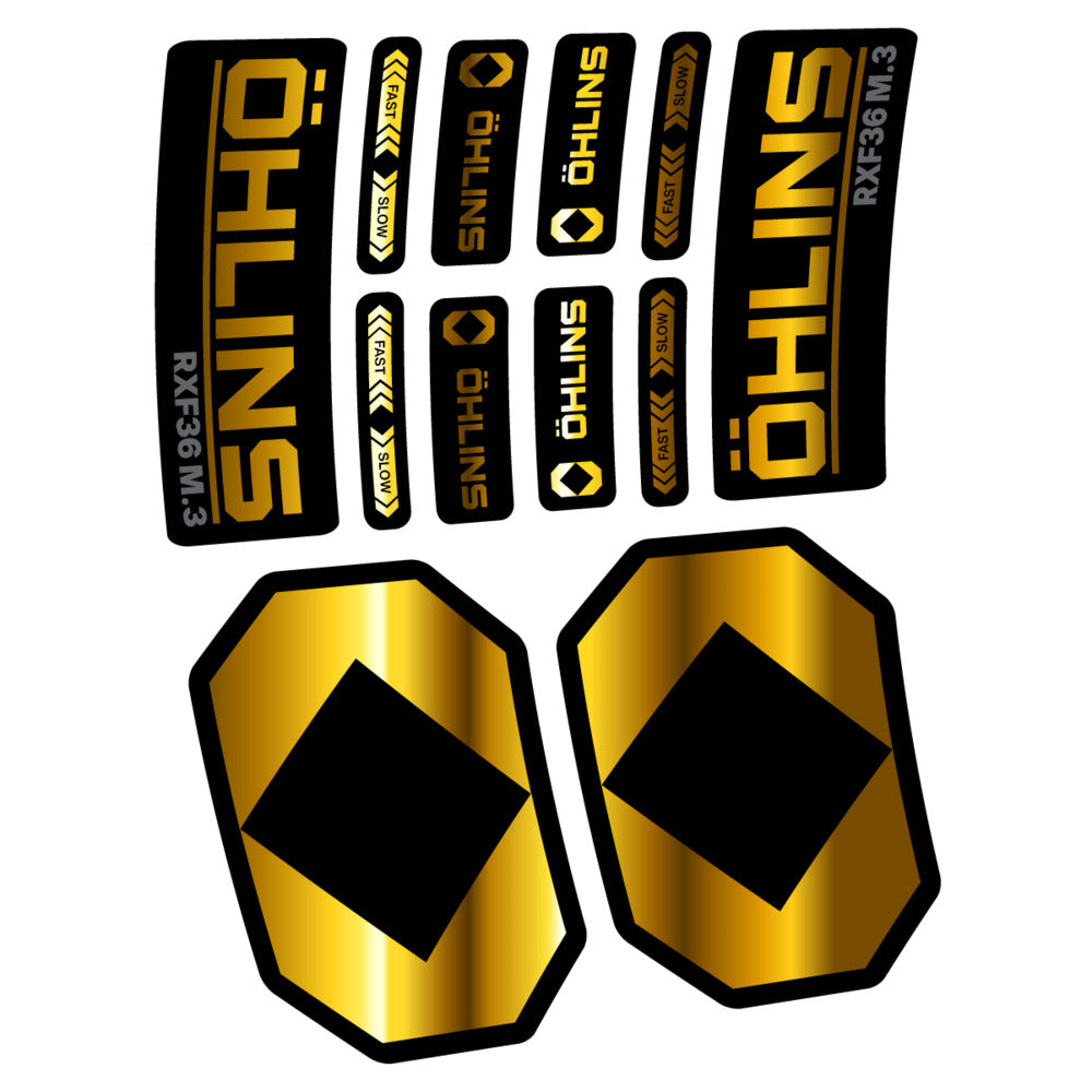Decal Öhlins RXF 36 M.3 2027, Fork 29" 36mm, bike sticker vinyl