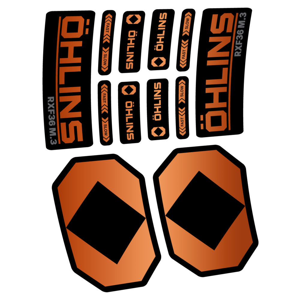 Decal Öhlins RXF 36 M.3 2027, Fork 29" 36mm, bike sticker vinyl