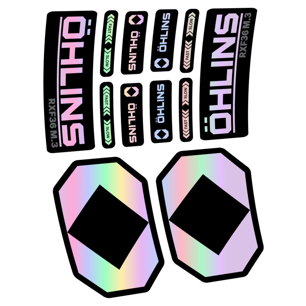 Decal Öhlins RXF 36 M.3 2027, Fork 29" 36mm, bike sticker vinyl