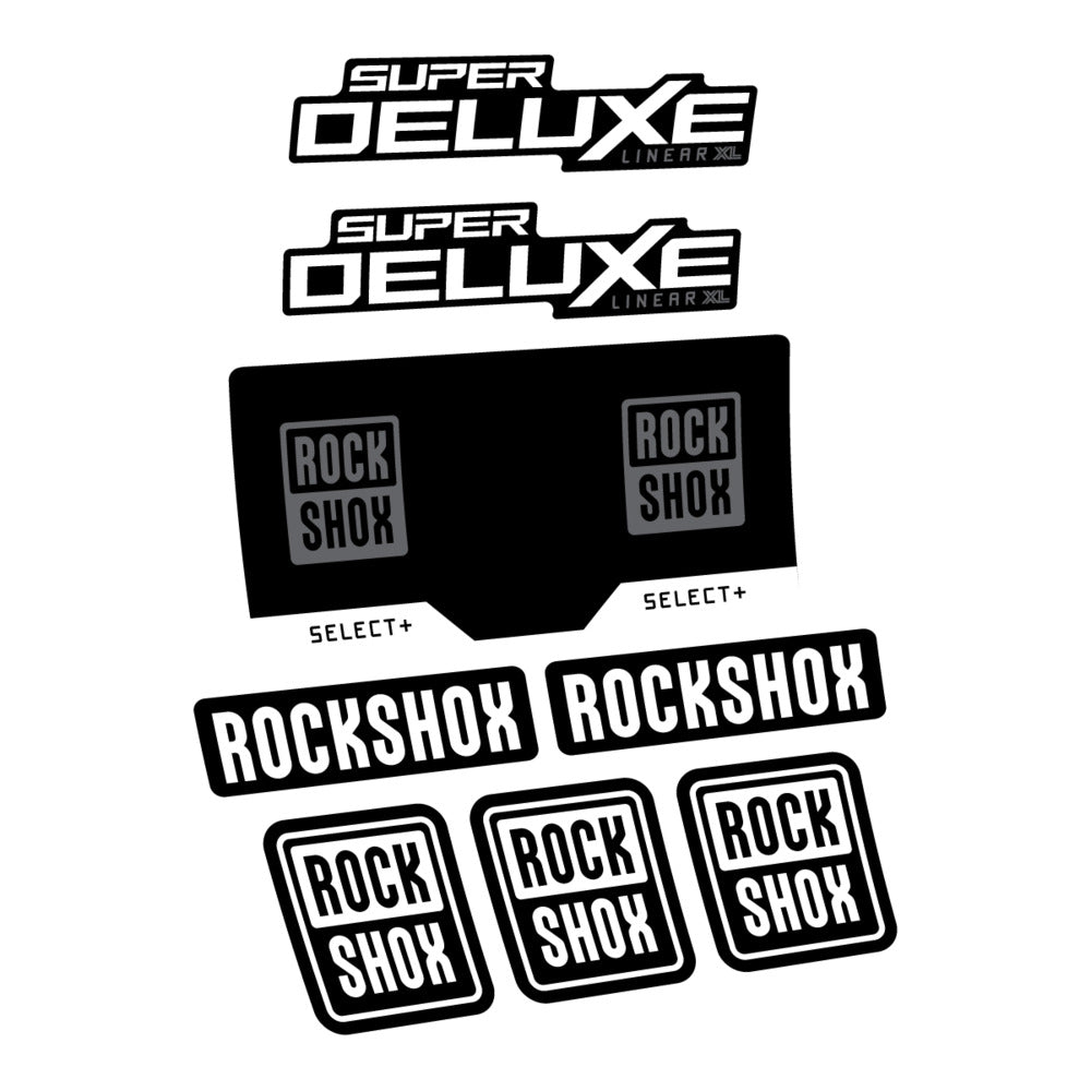 Decal RockShox Super Deluxe Select 2027 v2, Rear Shox, bike sticker vinyl