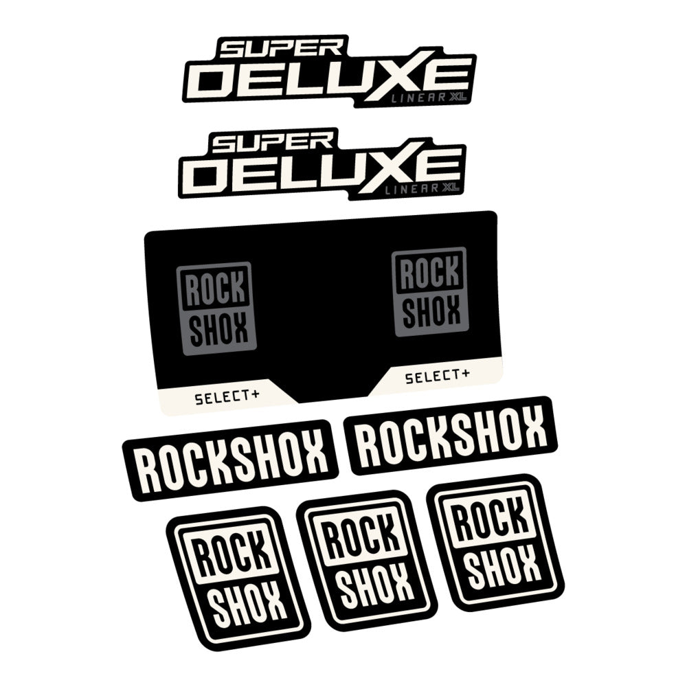 Decal RockShox Super Deluxe Select 2027 v2, Rear Shox, bike sticker vinyl