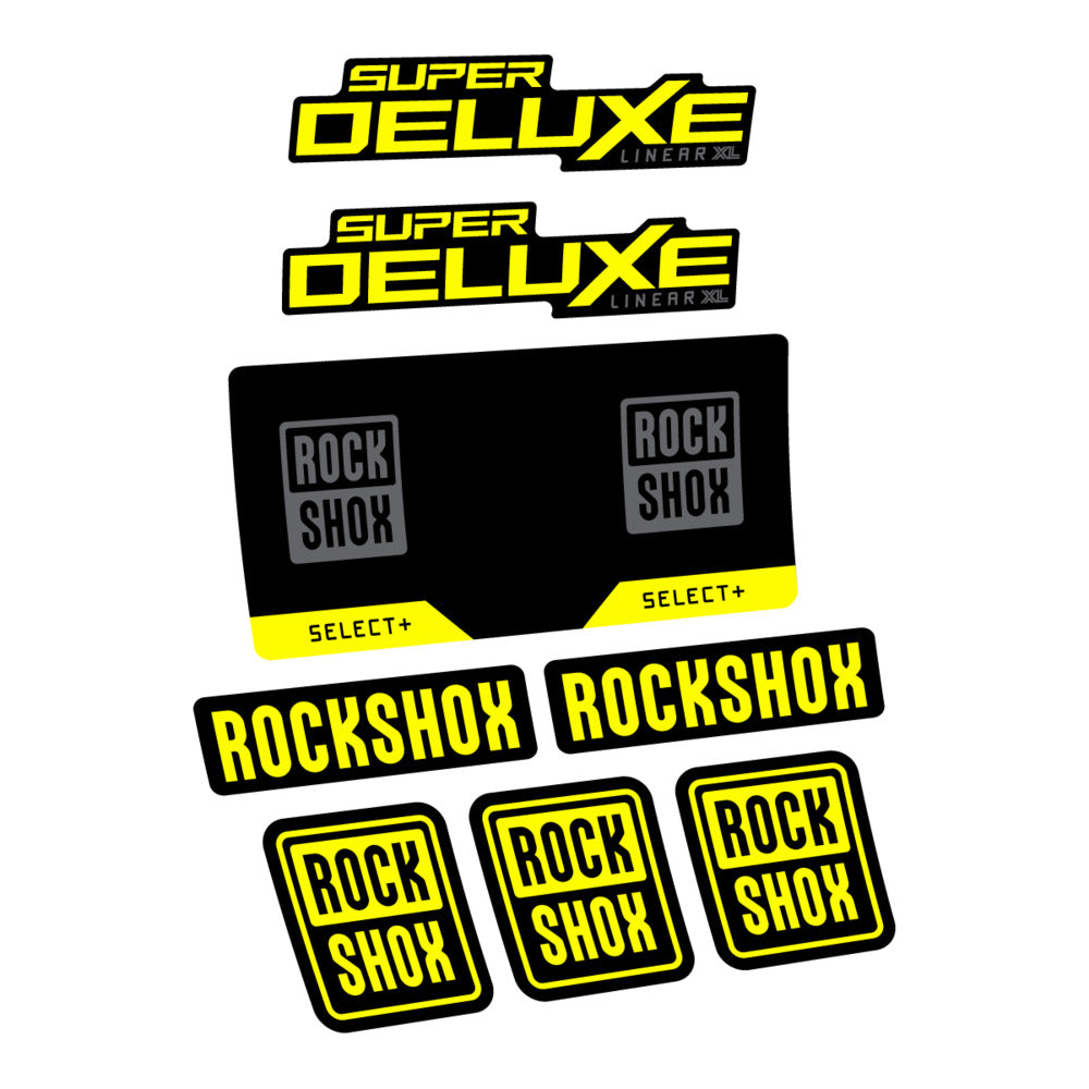Decal RockShox Super Deluxe Select 2027 v2, Rear Shox, bike sticker vinyl