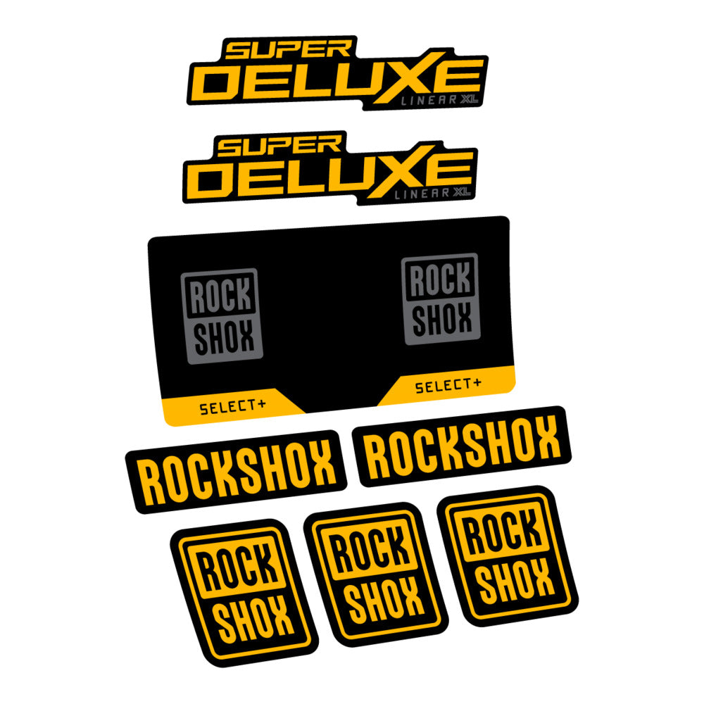 Decal RockShox Super Deluxe Select 2027 v2, Rear Shox, bike sticker vinyl