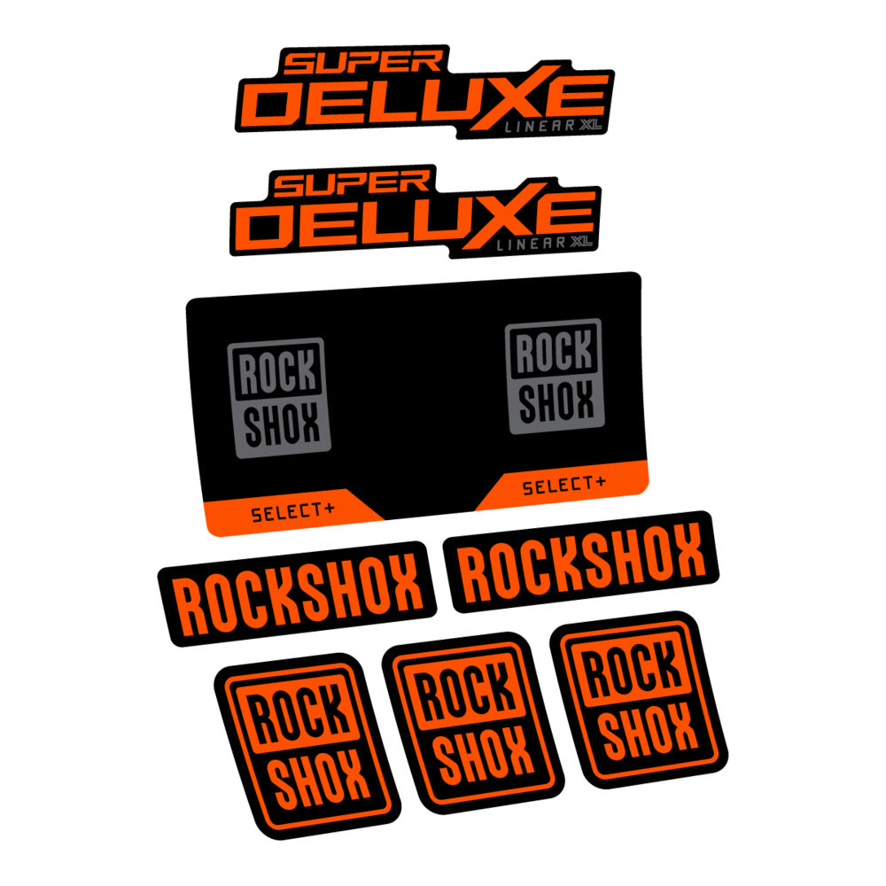 Decal RockShox Super Deluxe Select 2027 v2, Rear Shox, bike sticker vinyl