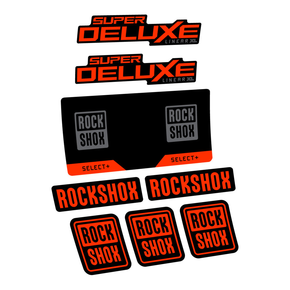 Decal RockShox Super Deluxe Select 2027 v2, Rear Shox, bike sticker vinyl