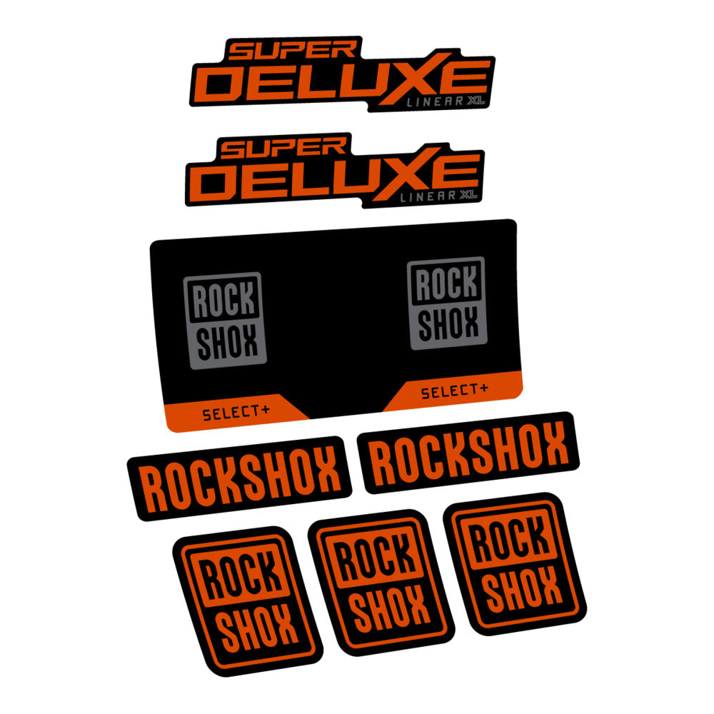 Decal RockShox Super Deluxe Select 2027 v2, Rear Shox, bike sticker vinyl