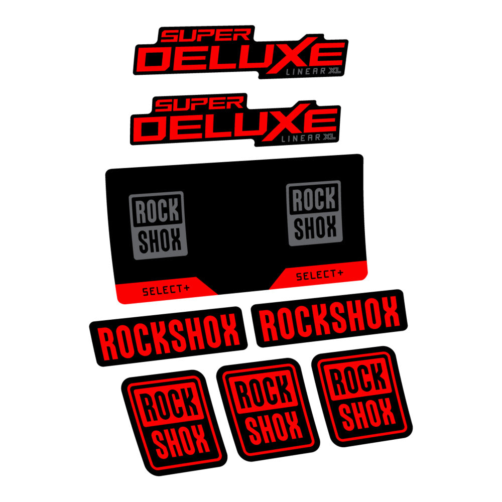 Decal RockShox Super Deluxe Select 2027 v2, Rear Shox, bike sticker vinyl