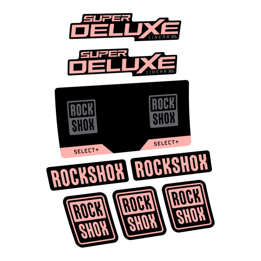Decal RockShox Super Deluxe Select 2027 v2, Rear Shox, bike sticker vinyl