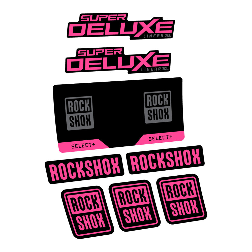 Decal RockShox Super Deluxe Select 2027 v2, Rear Shox, bike sticker vinyl