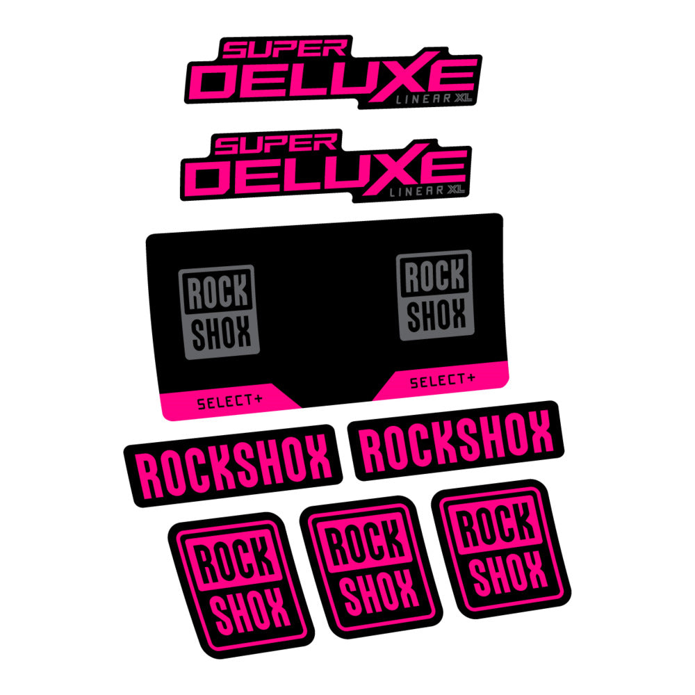 Decal RockShox Super Deluxe Select 2027 v2, Rear Shox, bike sticker vinyl