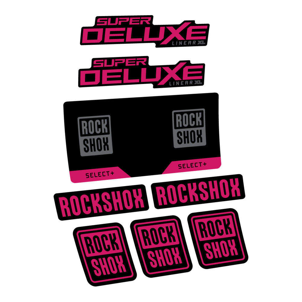 Decal RockShox Super Deluxe Select 2027 v2, Rear Shox, bike sticker vinyl