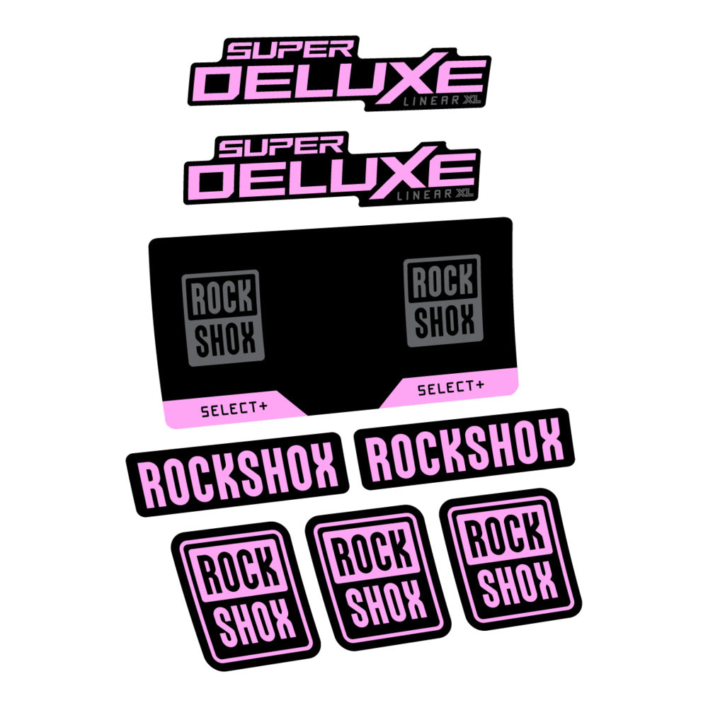 Decal RockShox Super Deluxe Select 2027 v2, Rear Shox, bike sticker vinyl