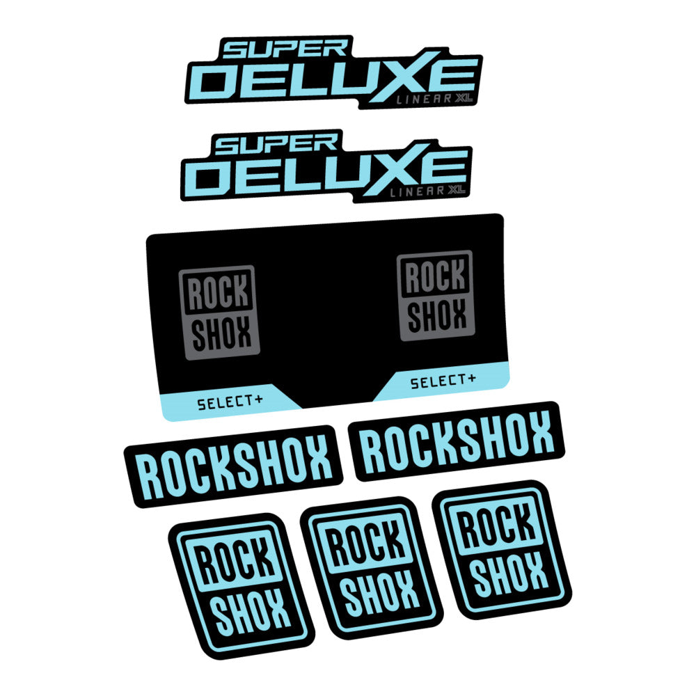 Decal RockShox Super Deluxe Select 2027 v2, Rear Shox, bike sticker vinyl