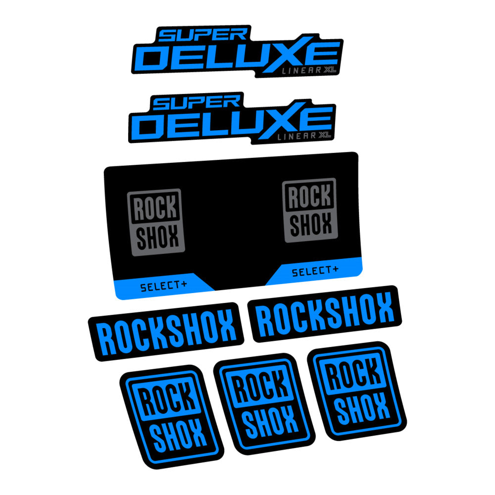 Decal RockShox Super Deluxe Select 2027 v2, Rear Shox, bike sticker vinyl