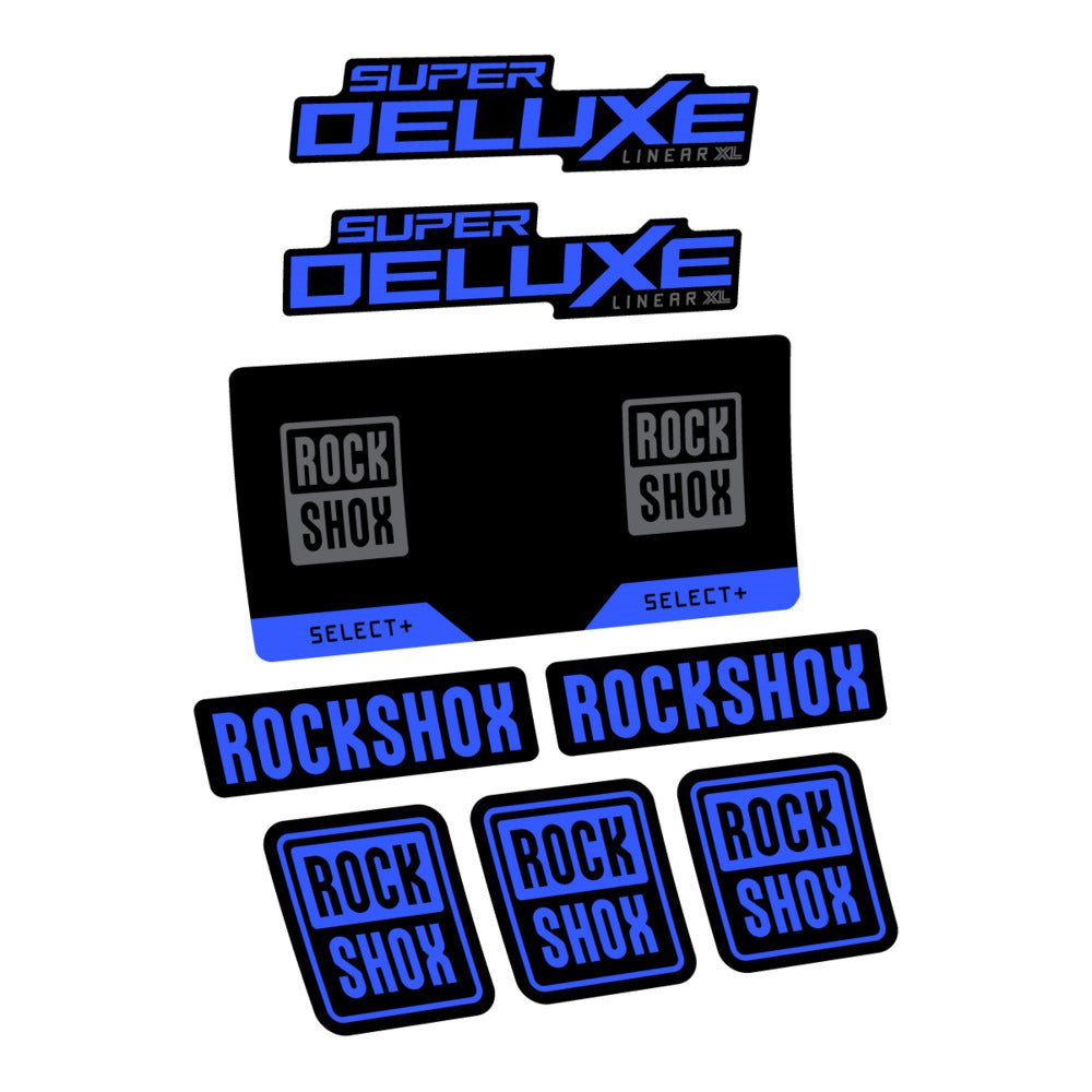 Decal RockShox Super Deluxe Select 2027 v2, Rear Shox, bike sticker vinyl