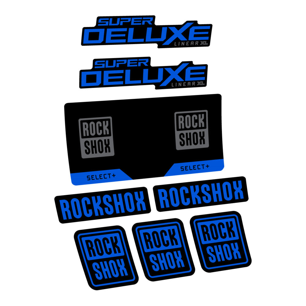 Decal RockShox Super Deluxe Select 2027 v2, Rear Shox, bike sticker vinyl