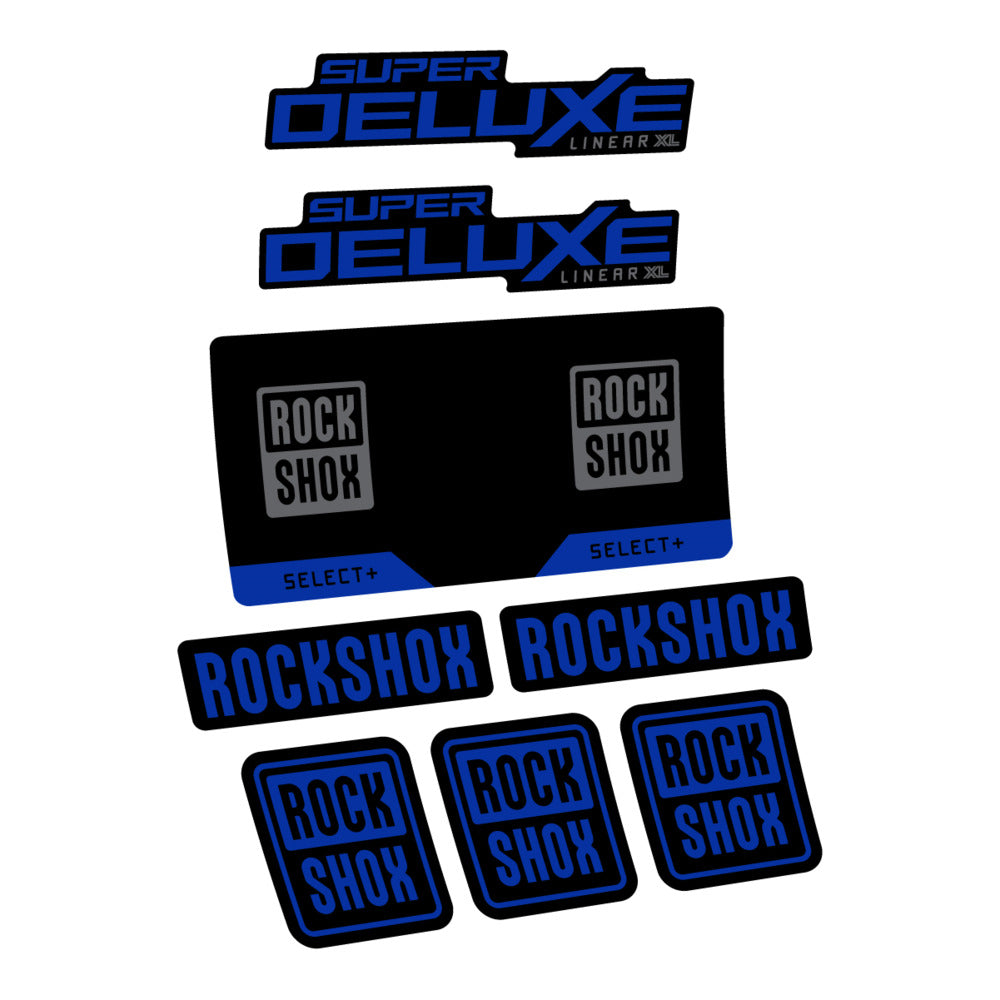 Decal RockShox Super Deluxe Select 2027 v2, Rear Shox, bike sticker vinyl
