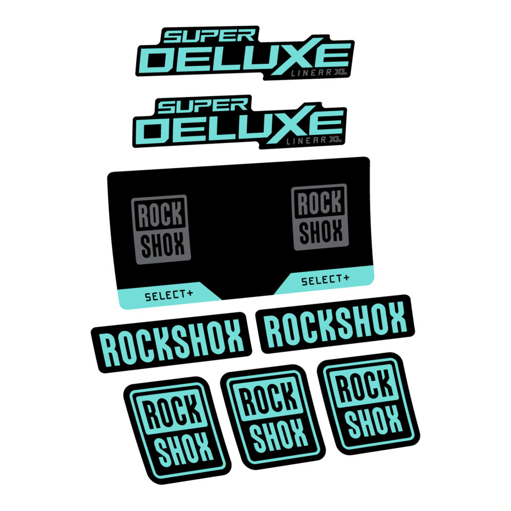 Decal RockShox Super Deluxe Select 2027 v2, Rear Shox, bike sticker vinyl