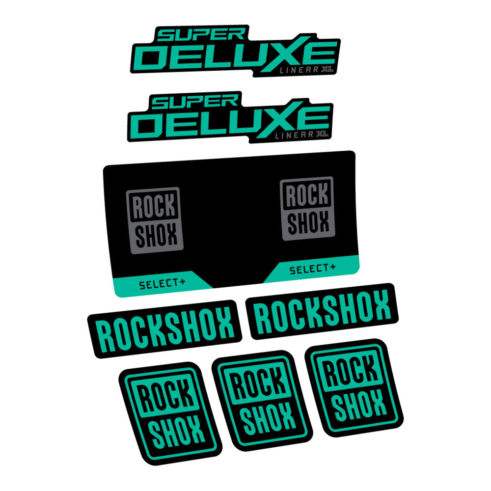Decal RockShox Super Deluxe Select 2027 v2, Rear Shox, bike sticker vinyl