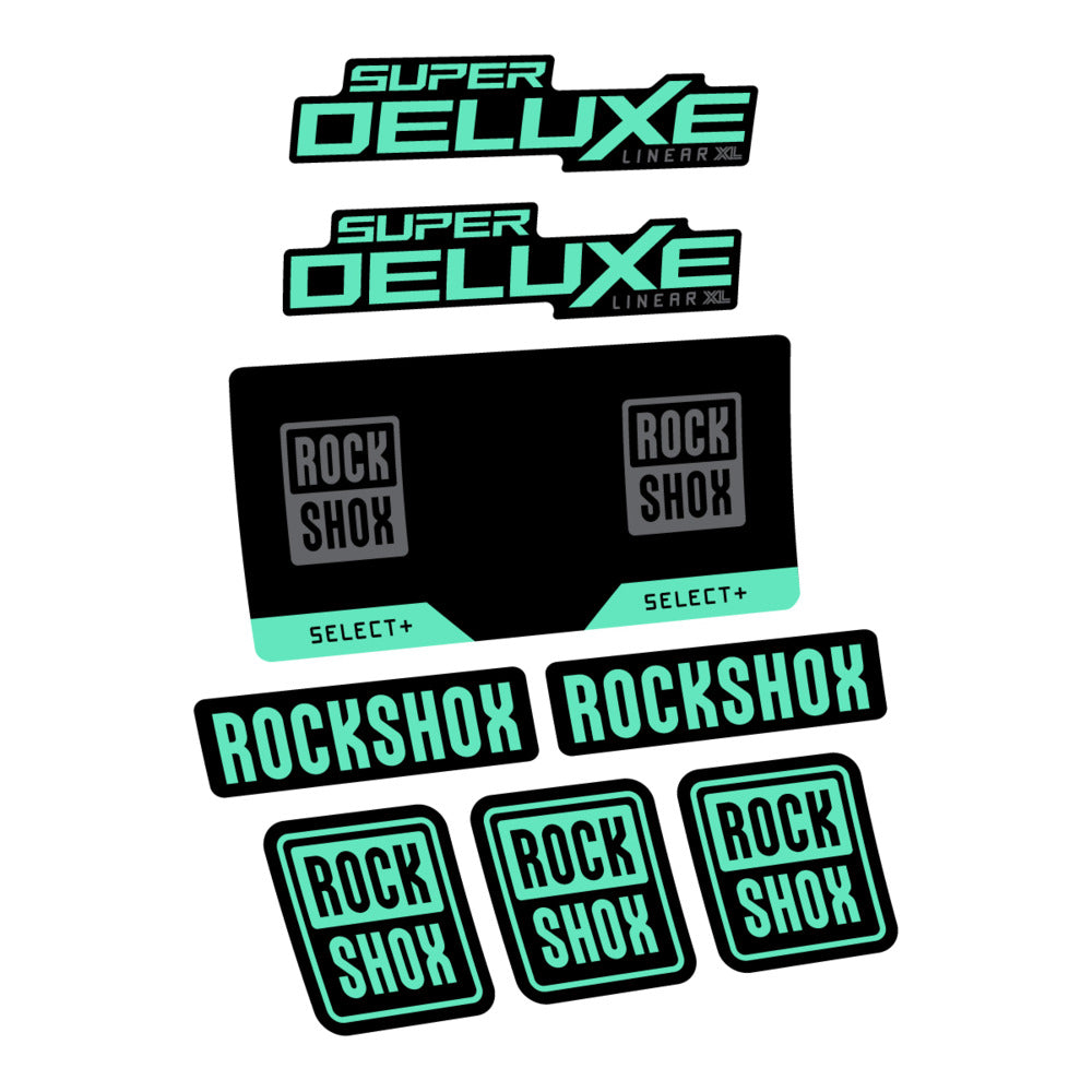 Decal RockShox Super Deluxe Select 2027 v2, Rear Shox, bike sticker vinyl