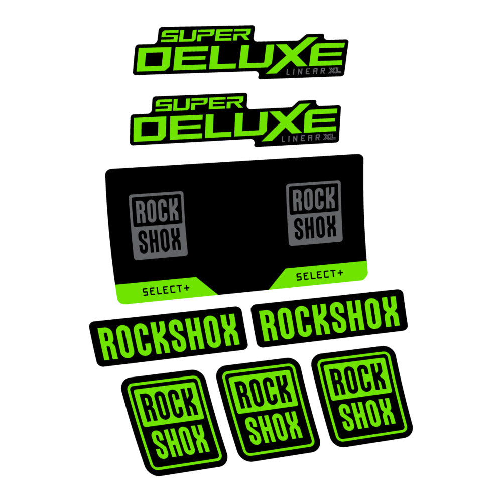Decal RockShox Super Deluxe Select 2027 v2, Rear Shox, bike sticker vinyl
