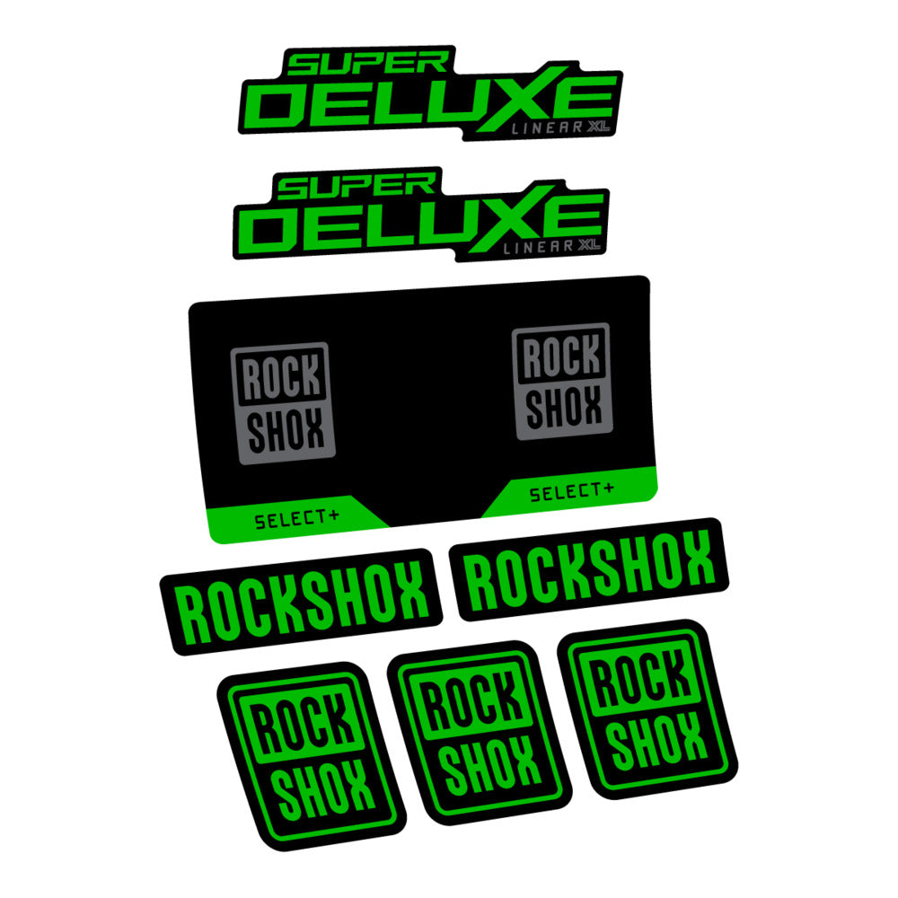 Decal RockShox Super Deluxe Select 2027 v2, Rear Shox, bike sticker vinyl
