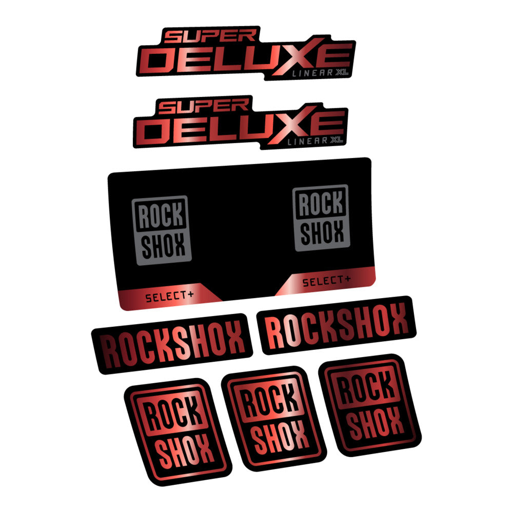 Decal RockShox Super Deluxe Select 2027 v2, Rear Shox, bike sticker vinyl