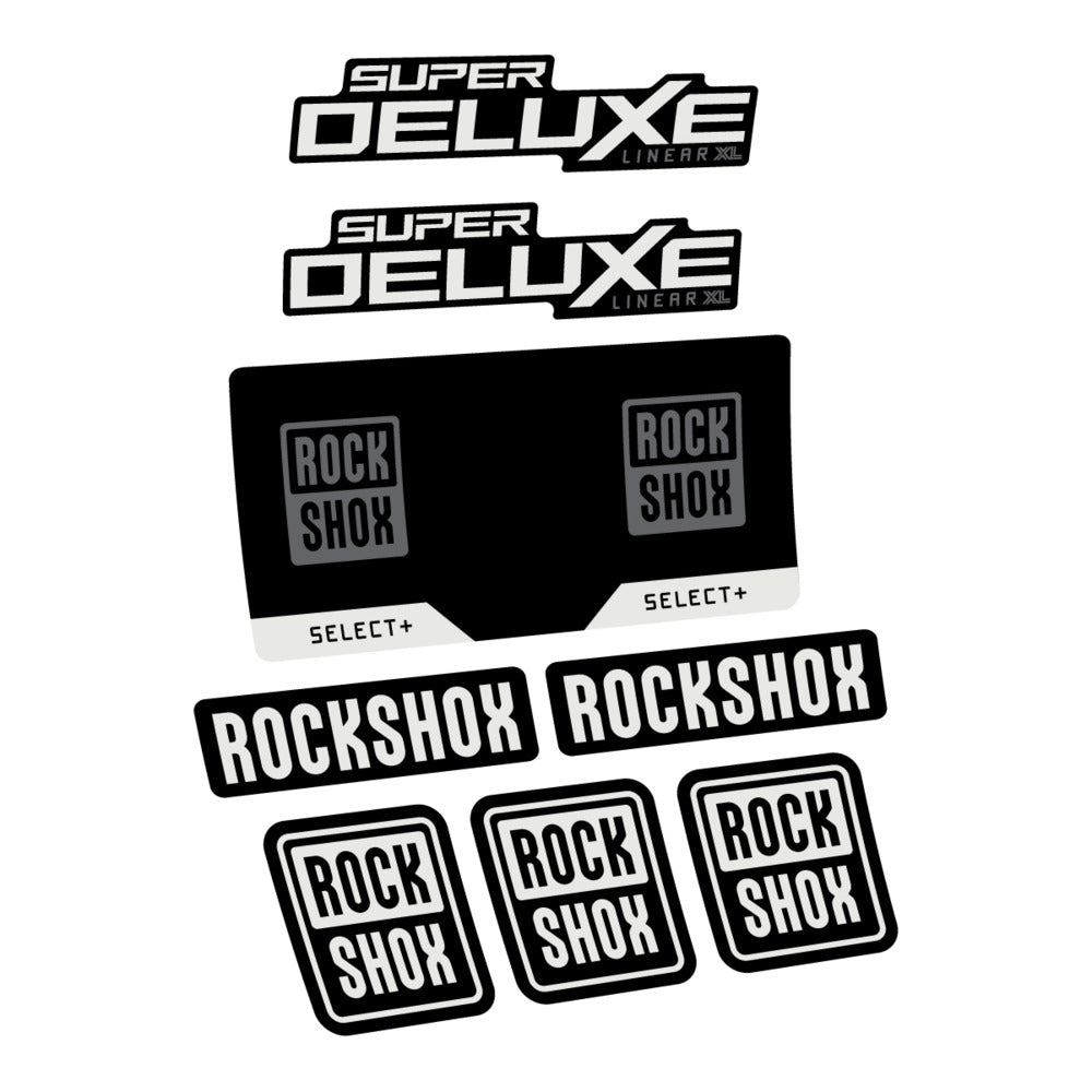 Decal RockShox Super Deluxe Select 2027 v2, Rear Shox, bike sticker vinyl