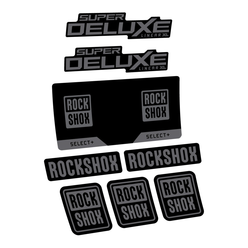 Decal RockShox Super Deluxe Select 2027 v2, Rear Shox, bike sticker vinyl