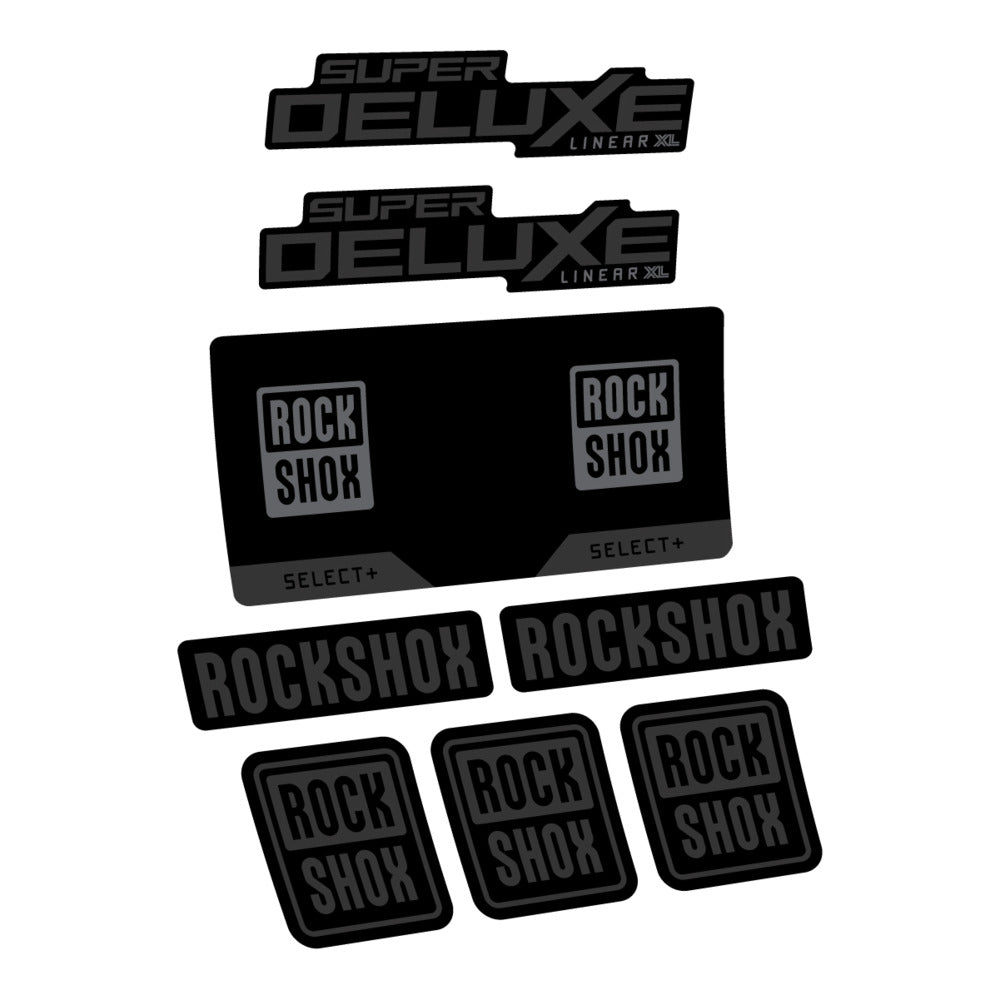 Decal RockShox Super Deluxe Select 2027 v2, Rear Shox, bike sticker vinyl