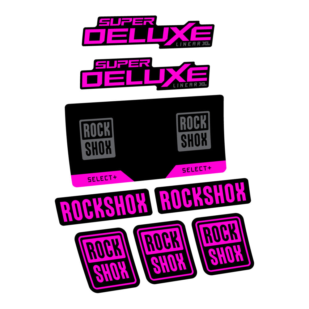 Decal RockShox Super Deluxe Select 2027 v2, Rear Shox, bike sticker vinyl
