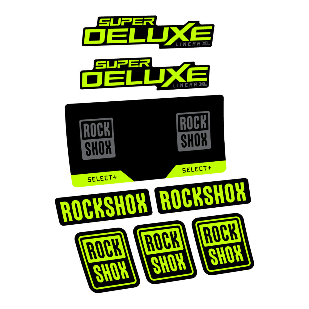 Decal RockShox Super Deluxe Select 2027 v2, Rear Shox, bike sticker vinyl