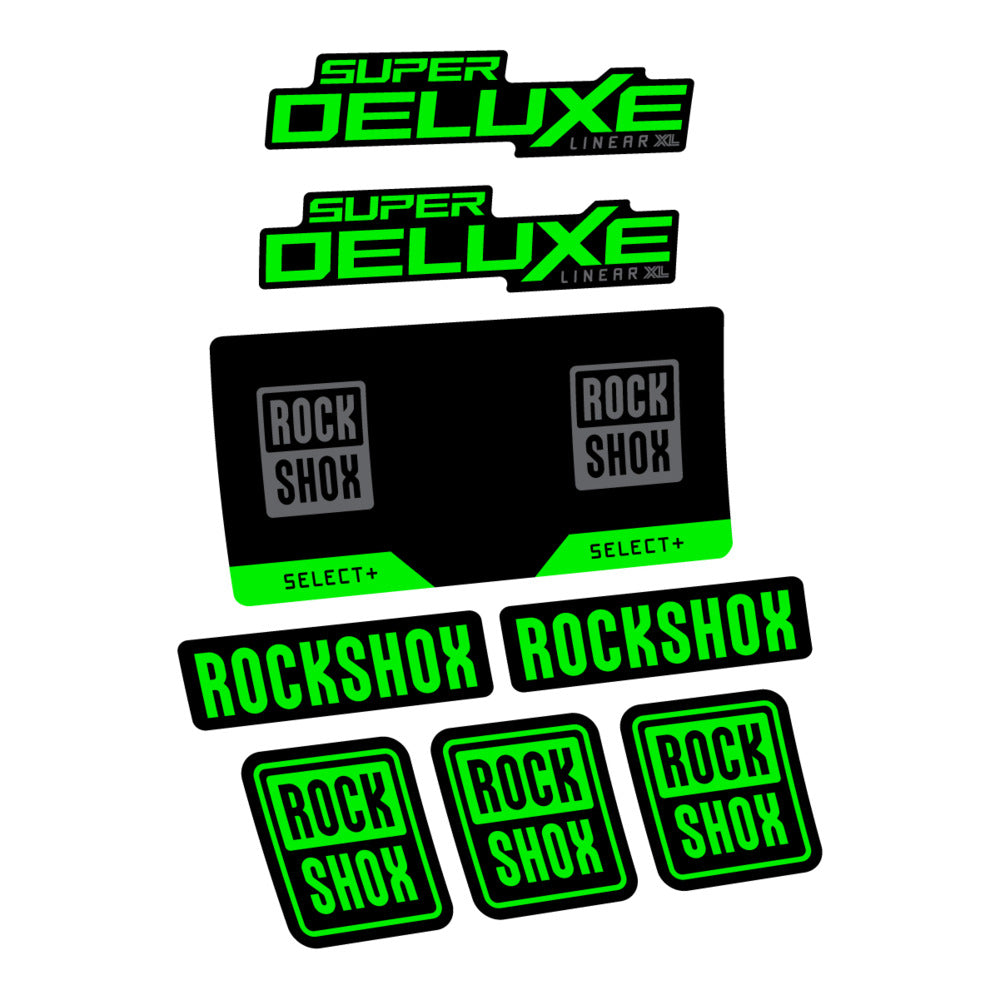 Decal RockShox Super Deluxe Select 2027 v2, Rear Shox, bike sticker vinyl