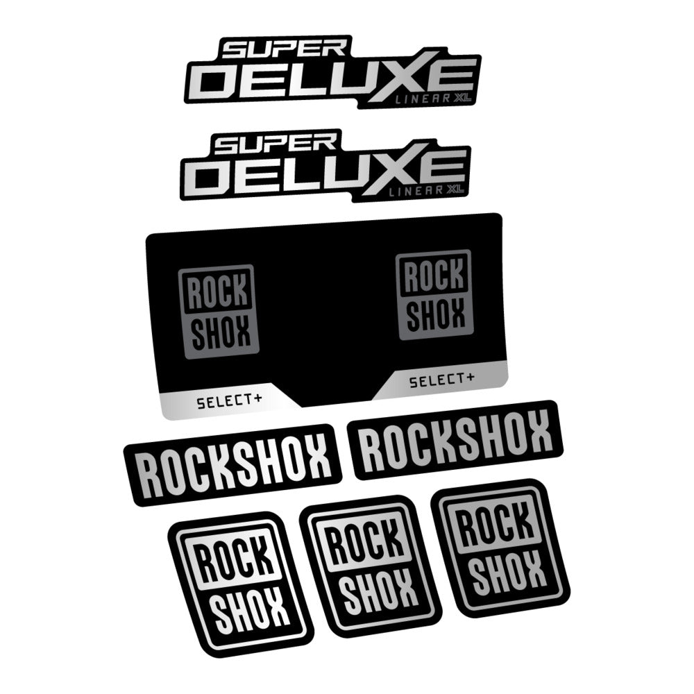 Decal RockShox Super Deluxe Select 2027 v2, Rear Shox, bike sticker vinyl