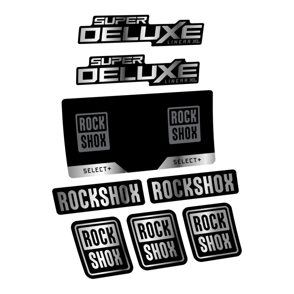 Decal RockShox Super Deluxe Select 2027 v2, Rear Shox, bike sticker vinyl